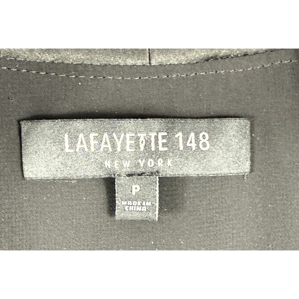 Lafayette 148 New York Black sleeveless velvet size P tie front dress. - Picture 3 of 10